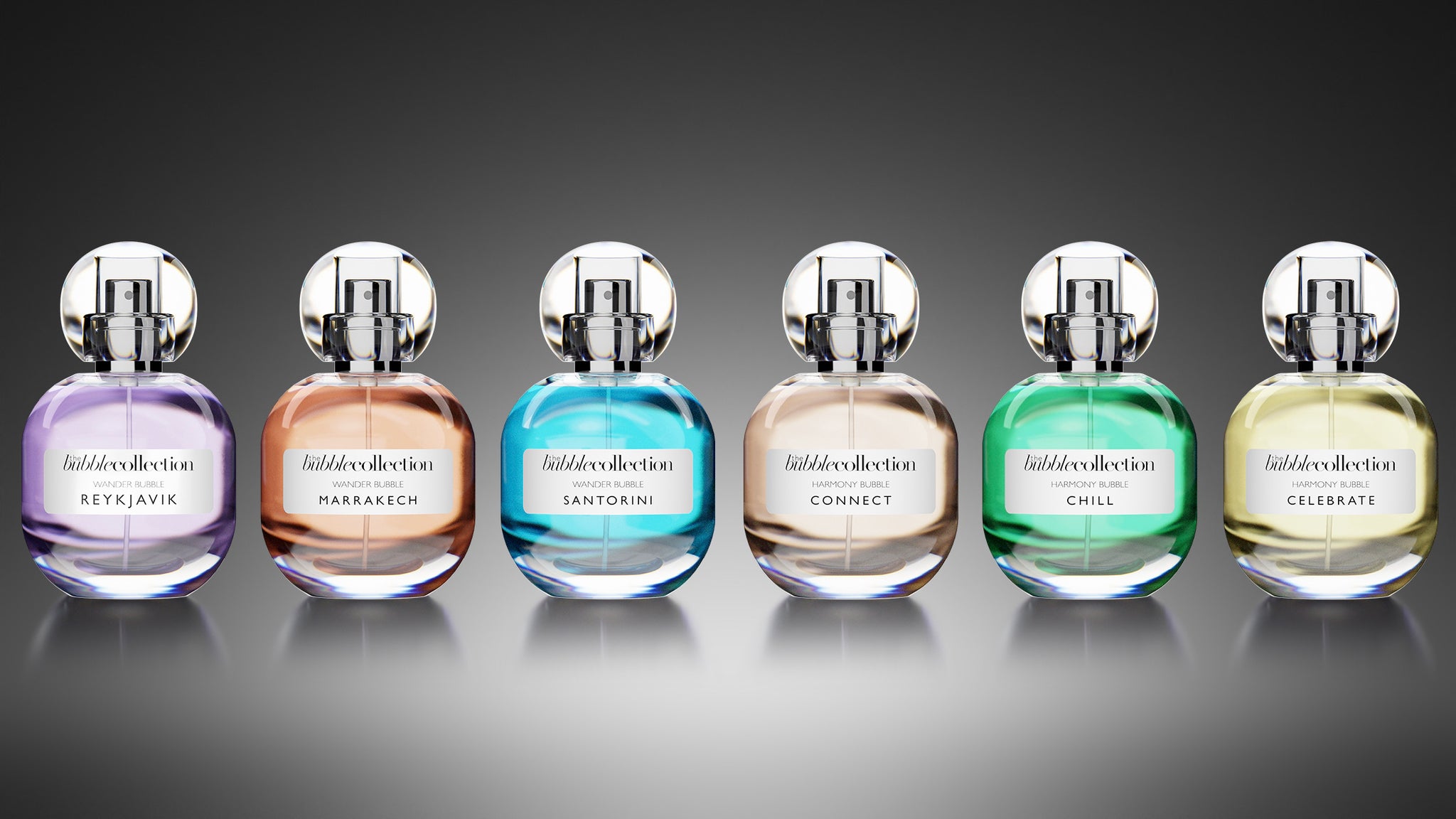 The Bubble Collection, fine niche genderless fragrances. Small batch, handcrafted, Made in USA in bottles designed in Italy. Created by master perfumers in NYC and Paris. Fragrance for her, fragrance for him, fragrance for them. Niche luxury scents.