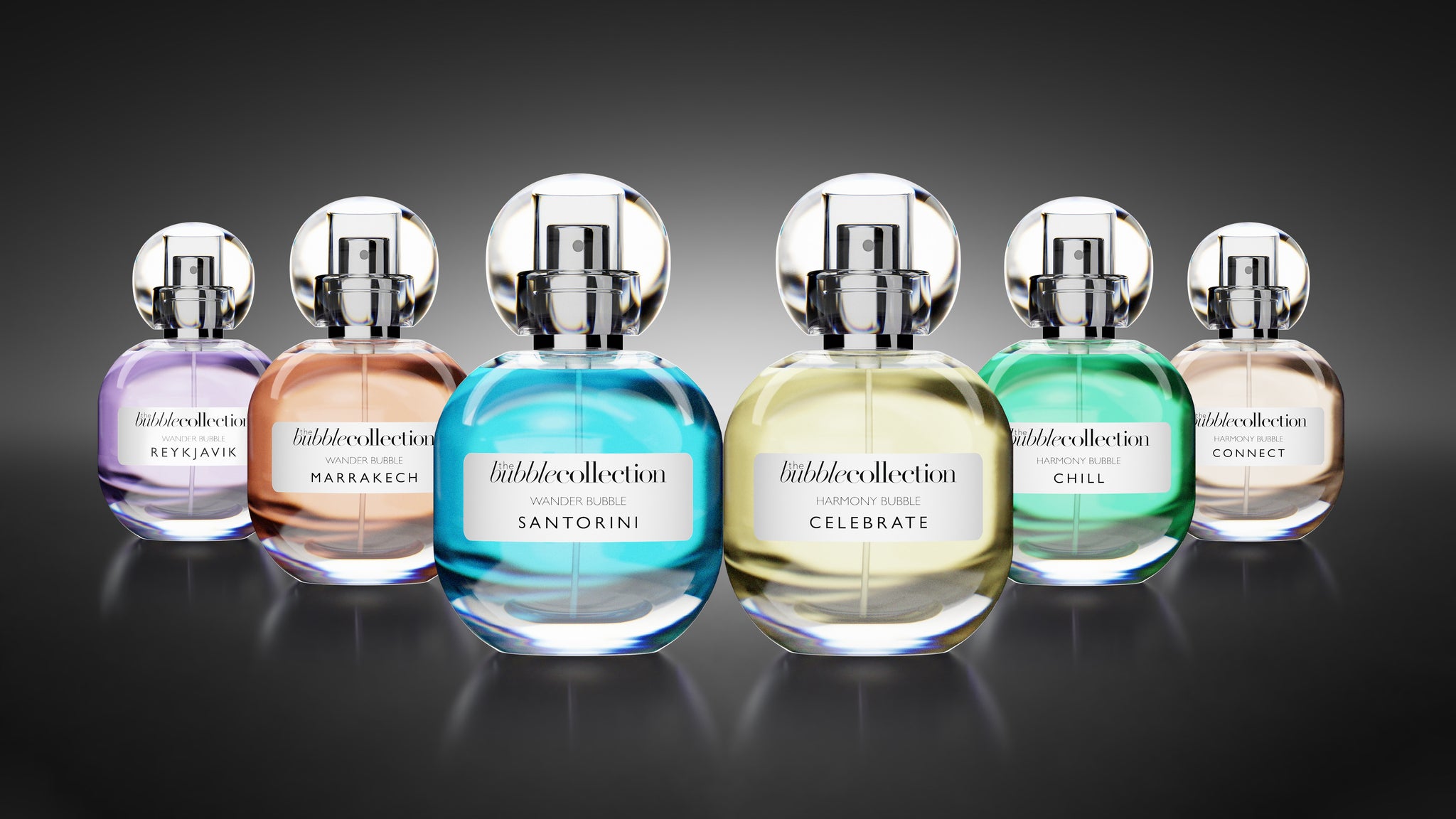 The Bubble Collection: A luxury, niche, indie brand featuring six unisex eau de toilettes. All fragrances are vegan and certified cruelty-free.