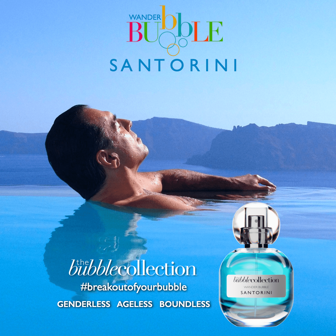 perfume ポスター SANTORINI WANDER BUBBLE by The Bubble Collection, 50ml, EDT